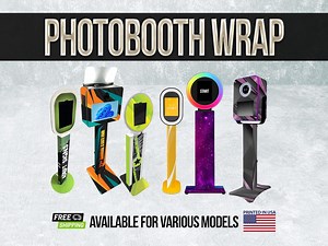Custom Photo Booth Wrap for Various Models - Waterproof, Glossy, High and Low Tack - Etsy