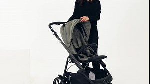 Peg Perego Veloce - Compact Full Featured Lightweight Stroller - Compatible with All Primo Viaggio 4-35 Infant Car Seats - Made in Italy - Fiat 500 (Grey & Copper Accents)