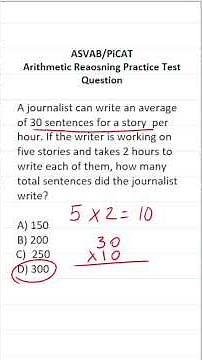 ASVAB/PiCAT Arithmetic Reasoning Practice Test Q: Basic Word Problems #acetheasvab with #grammarhero