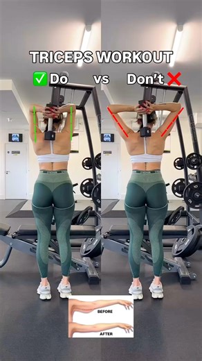 ✅ Do vs Don’t ❌ 3 Common Triceps Exercise Mistakes 🚫🔥