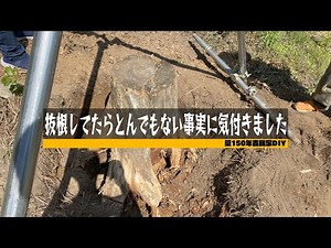 素人たちが人力で切り株の抜根に挑戦してみた