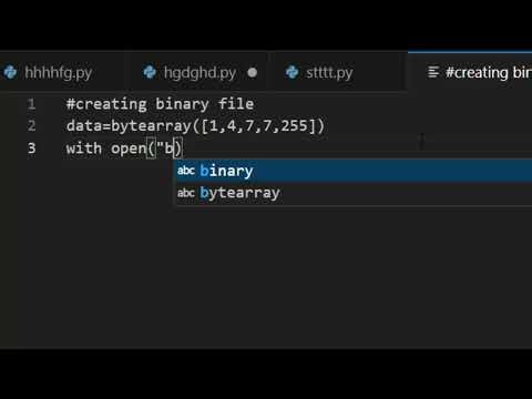 How to create binary file in Python on vs code‪@COMPUTEREXCELSOLUTION‬ #python #pythonprogramming
