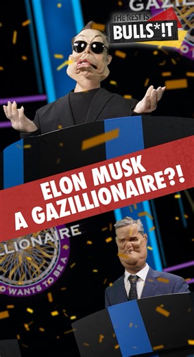 436K views · 4.4K reactions | Elon Musk is a GAZILLIONAIRE??…Brand new ep of Spitting Image: The Rest Is Bulls*!t out now on YouTube! | Spitting Image | Facebook