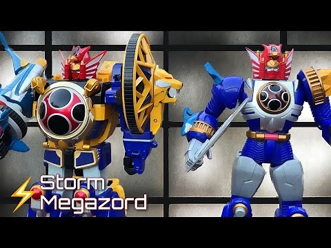 Deluxe and Lightning Storm Megazord Toy Review (Power Rangers Ninja Storm Season 11)