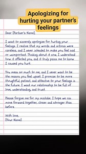 Apology love letter writing idea part_12 #apology #letterwriting | English Class