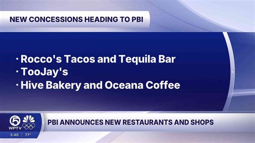 More than 20 new restaurants and shops announced for PBI