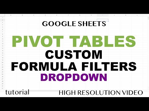 Google Sheets Pivot Table - Filter with Custom Formula - Dynamic Slicer Dropdown