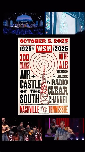 WSM Radio on Instagram: "100 years of country music history, one unforgettable night at the Grand Ole Opry. 💫 October 5, 2025 marked exactly one century since WSM hit the airwaves. From 650 AM to the world — here’s to a century of stories, songs, and the station that made it all possible."