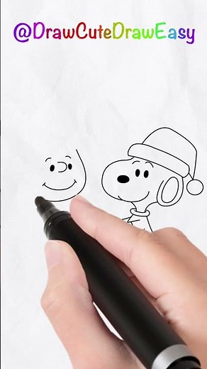 How to Draw Charlie Brown & Snoopy 🎁