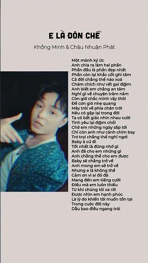 Một Mảnh Ký Ức, Anh Chia Ra Làm Hai Phần - Phần Đầu Là Phần Đẹp Nhât - E là đôn chề