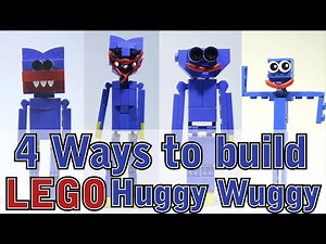 4 Ways to Make a Lego Huggy Wuggy from Poppy Playtime