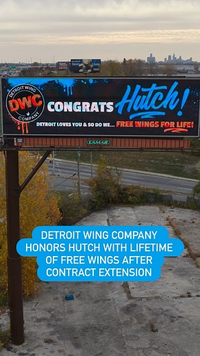 🏈 Following the recent announcement of “Hutch” staying with the home team through 2030, Detroit Wing Company is showing its love the only way it knows how: with a lifetime supply of eight-piece wing deals for the big guy himself. Detroit Wing Co. More details: themetrodetroitnews.com/detroit-wing-company-honors-hutch-with-lifetime-of-free-wings-after-contract-extension | Metro Detroit News
