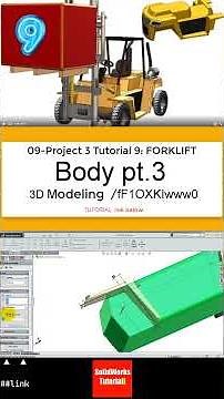 9- SolidWorks || Forklift ||: Body pt.3 #3d #automobile #solidworks #engineering #cadsoftware
