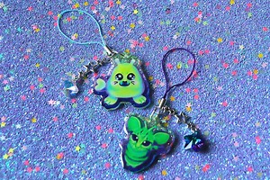 Boy Why You so Gnarp Gnap Alien Seal Alienposting Meme Glitter Acrylic Phone Charm - Etsy