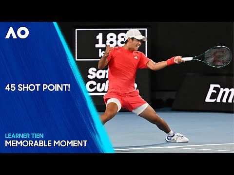 Learner Tien Wins a 45 Shot Rally | Australian Open 2025