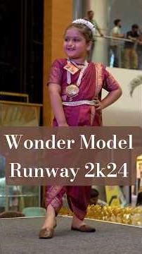 Ramp walk by cute little girl with Marathi saree