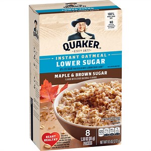 Quaker Instant Oatmeal, Maple & Brown Sugar, 1.19 oz, 8 Count Box