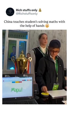 Rich Stuffs Only 👑 on Instagram: "Speed, focus, and pure brainpower 🔥🧠 A boy and a girl go head-to-head in a lightning-fast math challenge — solving tough positive and negative number problems in seconds! Their accuracy leaves everyone stunned 😲💯 What seems like magic is actually abacus-based mental math training. By visualizing an abacus or using special finger techniques, these young minds sharpen memory, boost concentration, and turn complex problems into pure fun. 🧮⚡ It’s proof that le