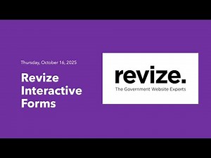 Revize Interactive Forms Webinar