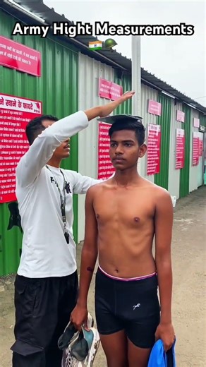 ARMY HIGHT MEASUREMENT #army #youtubeshorts #armylover #pda #indianarmy