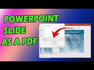 How to export a Single Slide as a PDF | How to Save Single Slide in Powerpoint | Save Slide as a PDF
