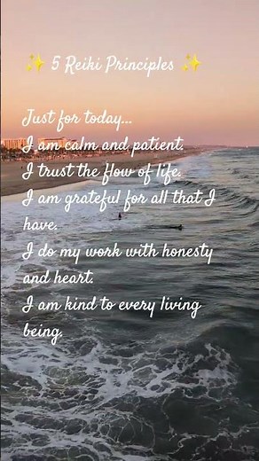 5 Reiki Principles , Just for Today | Sunset Meditation at Newport Beach