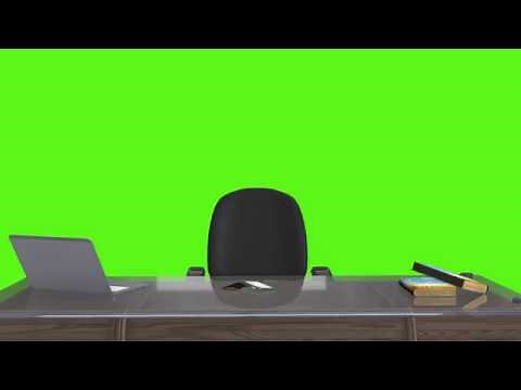 Green Screen Table And Chair For News Studio