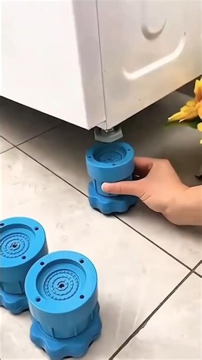 Washing machine feet reduce vibration and noise: The base has non-slip and shock-absorbing rubber...
