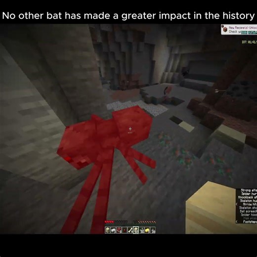 Minecraft Bat is a harmless mob they said | #minecraftgameplay #minecraft