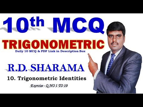 RD Sharma MCQS Solutions Class 10 Chapter 10. Trigonometric Identities MCQs Exercise Q No 1 to 10