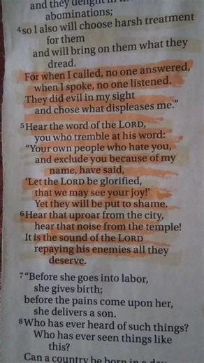 isaiah 66 i called, no one answered #bibleverse