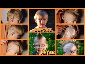 A Boy Get's His Summer Smooth Razor Shave Mohawk Haircut At Home