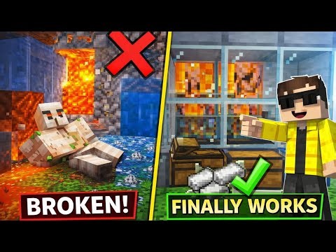 Designed the Simplest Iron Farm for Bedrock (No Confusion)