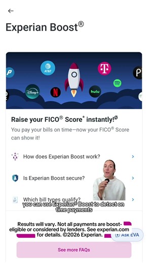 Boost Your Credit with Experian Boost®!