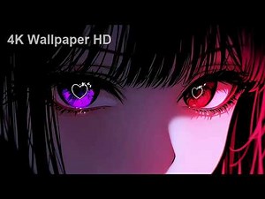 Hypnotic Purple & Red Eyes 👁️💜❤️✨ | Anime Live Wallpaper 4K Ultra HD