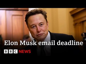 Federal workers left confused as deadline expires to reply to Elon Musk email | BBC News
