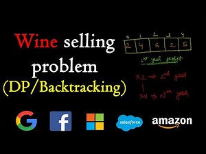 Wine selling problem | Dynamic programming | Backtracking