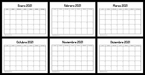 CALENDARIO MINIMALISTA 2021 - Imagenes Educativas