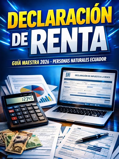 Debes hacer tu DECLARACIÓN DE RENTA en Ecuador? En esta GUÍA MAESTRA 2026 te explico paso a paso cómo hacer la declaración del Impuesto a la Renta para personas naturales de forma clara y sencilla. 📊 Aprende: ✔ Qué ingresos debes declarar ✔ Qué gastos puedes deducir ✔ Cómo llenar el formulario en el SRI ✔ Cómo evitar errores que te pueden generar multas ⚡ Si trabajas, facturas o tienes ingresos en Ecuador este video es para ti. #ImpuestoALaRenta #SRI #DeclaracionDeRenta #ImpuestosEcuador #Conta