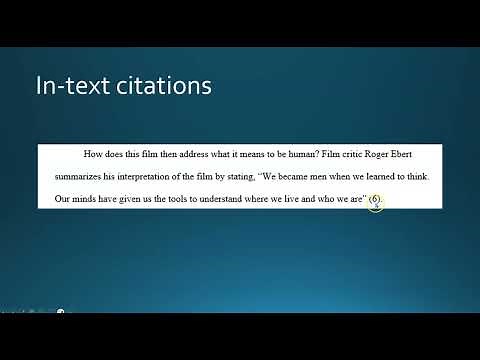 MLA Works Cited and In text Citations tutorial