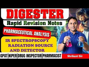 D-166 | IR Spectroscopy- Radiation Source and Detector- Pharmaceutical Analysis |Rapid revision note