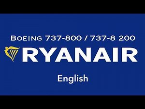 RYANAIR Boeing 737-800 / 737-8 200 SAFERY DEMONSTRATION, AUDIO ONLY | English