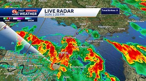 20K views · 56 reactions | WDSU First Warning radar shows some heavy rains moving through at 1:30 Sunday. | WDSU News | Facebook