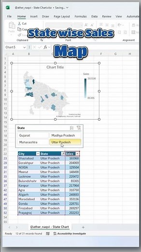 🌍 Excel Map Chart: Create Amazing Maps in Seconds! 🔥 | Excel Tips