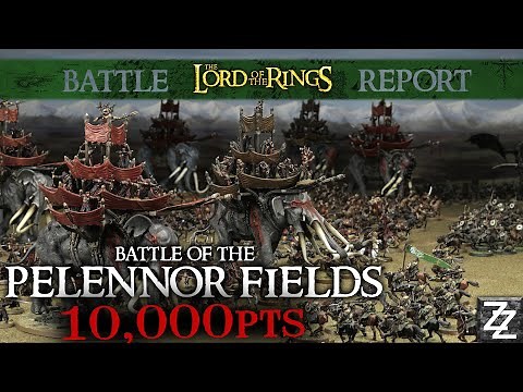 10,000pt Pelennor Fields MASSIVE Battle Report! ~ Lord of the Rings