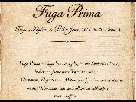 Telemann — Fuga Prima (from TWV 30:21) | Piano Sheet Music Tutorial