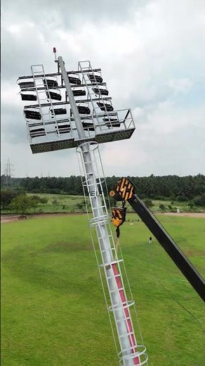 🏗️ Veltrox LED – Expert High Mast Installation in Action! 🚀 | 2025