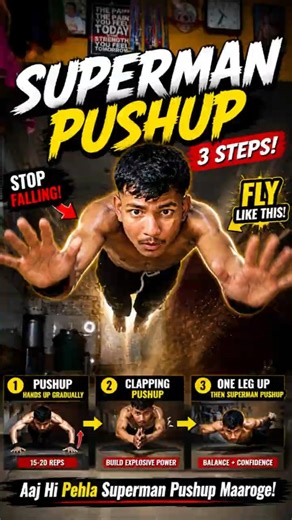 📌Superman Pushup Kaise Kare? 🦸‍♂️ (3 Steps Mein Seekho FAST)#lokifist