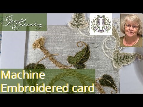 A Machine embroidered card for Christmas 2022