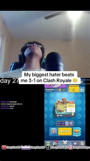 My biggest hater cooked me 3-1 in Clash Royale… then trolled me with his soundboard 💀